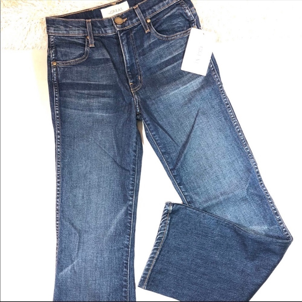 The Great Nerd Blue Straight Cropped Jeans 24 - Picture 3 of 7